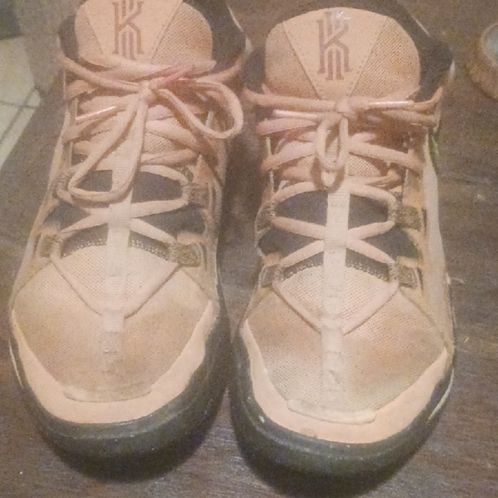 Kyrie Irving Peach and Black Sneakers